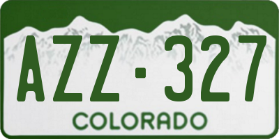 CO license plate AZZ327