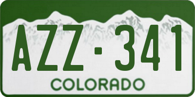 CO license plate AZZ341