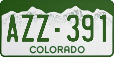 CO license plate AZZ391