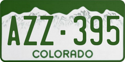 CO license plate AZZ395