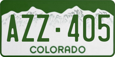 CO license plate AZZ405