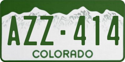 CO license plate AZZ414