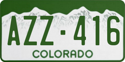 CO license plate AZZ416