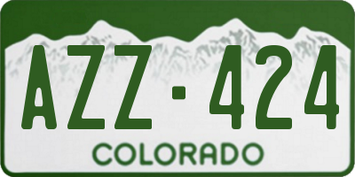 CO license plate AZZ424