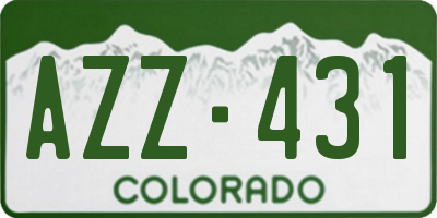 CO license plate AZZ431
