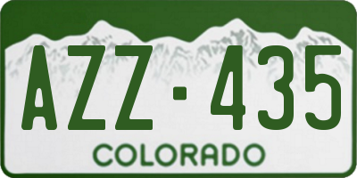 CO license plate AZZ435