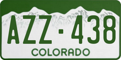 CO license plate AZZ438