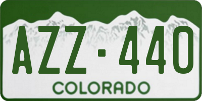 CO license plate AZZ440