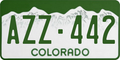 CO license plate AZZ442