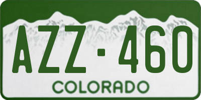 CO license plate AZZ460