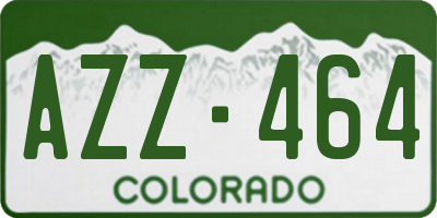 CO license plate AZZ464