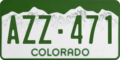 CO license plate AZZ471