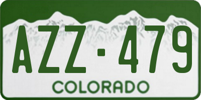 CO license plate AZZ479