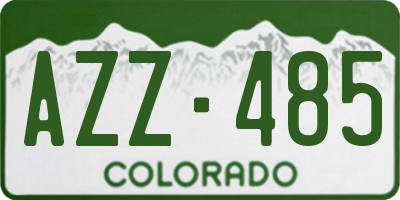 CO license plate AZZ485