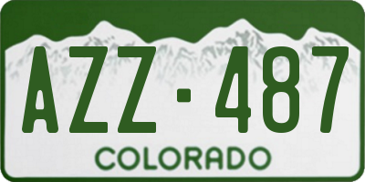 CO license plate AZZ487