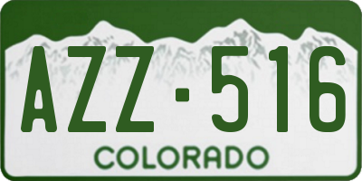 CO license plate AZZ516