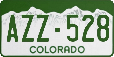 CO license plate AZZ528