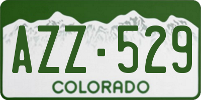 CO license plate AZZ529