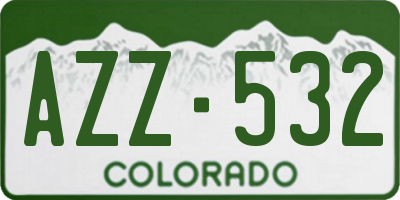 CO license plate AZZ532