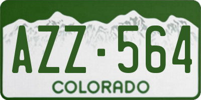 CO license plate AZZ564