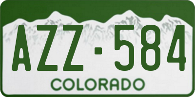 CO license plate AZZ584