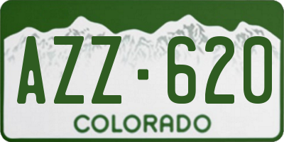 CO license plate AZZ620