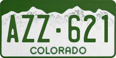 CO license plate AZZ621