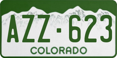 CO license plate AZZ623