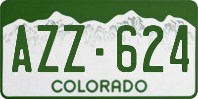 CO license plate AZZ624