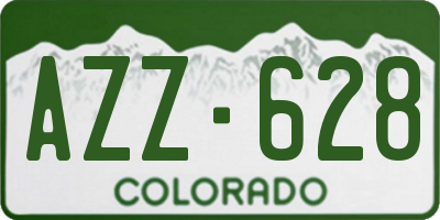 CO license plate AZZ628