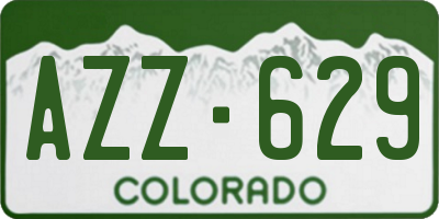 CO license plate AZZ629