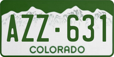 CO license plate AZZ631