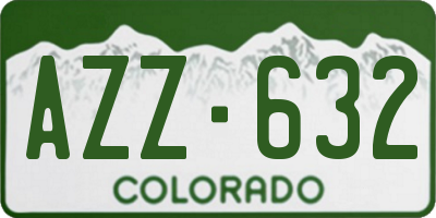 CO license plate AZZ632