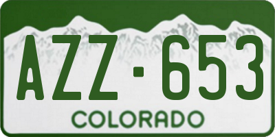 CO license plate AZZ653