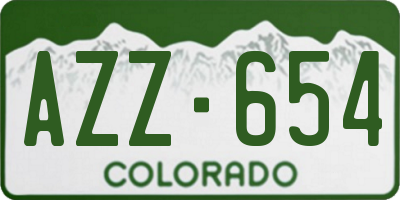 CO license plate AZZ654