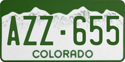 CO license plate AZZ655