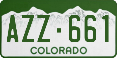 CO license plate AZZ661