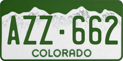 CO license plate AZZ662