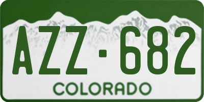 CO license plate AZZ682