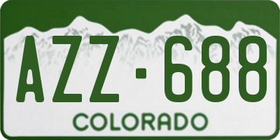 CO license plate AZZ688