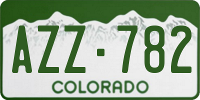 CO license plate AZZ782