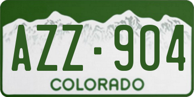 CO license plate AZZ904