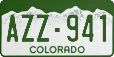 CO license plate AZZ941