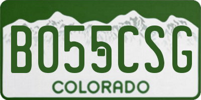 CO license plate B055CSG