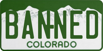 CO license plate BANNED