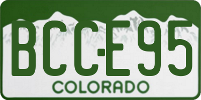 CO license plate BCCE95