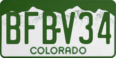 CO license plate BFBV34