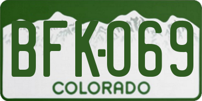 CO license plate BFKO69