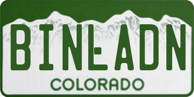 CO license plate BINLADN