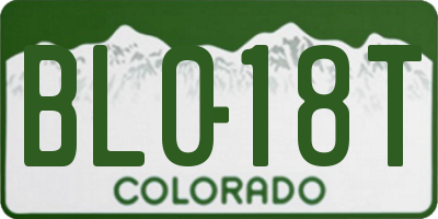 CO license plate BL018T